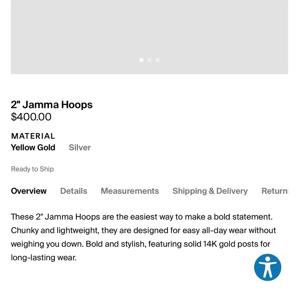 Brand New! Jennifer Fisher 2" Jamma Hoop Earrings - Picture 9 of 9